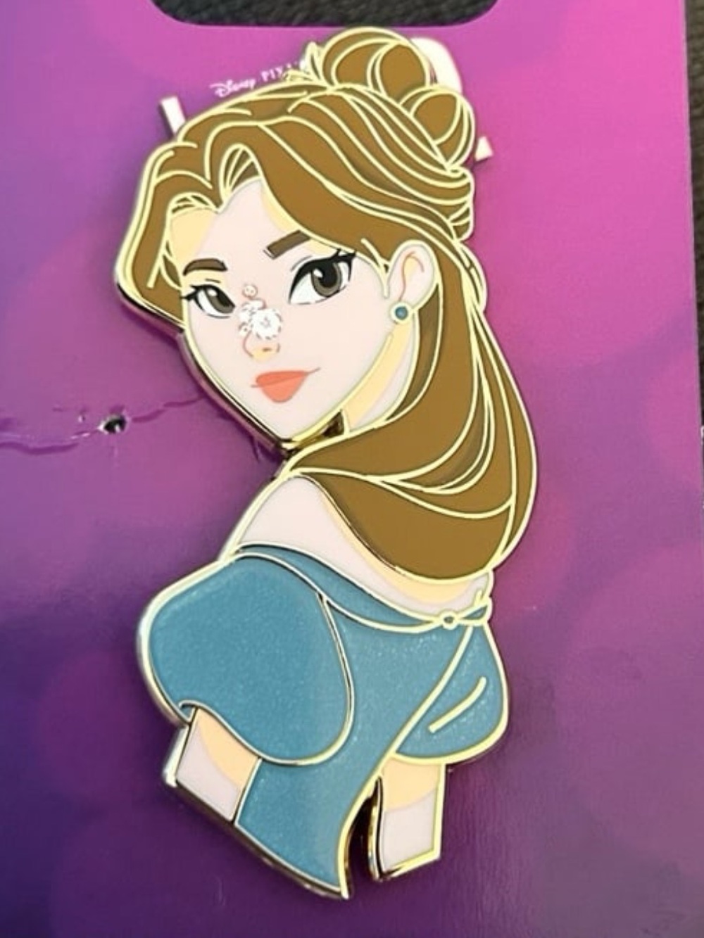 Disney beauty and the beast belle flower fantasy pin